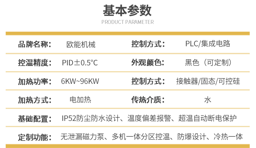 120℃水溫機參數